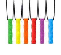 RUIOMII Lot de 6 colliers à mâcher sensoriels en silicone pour enfants et adultes pour soulager l'autisme et l'anxiété