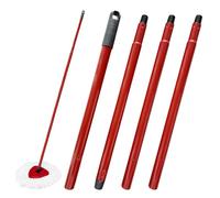 Ruioomeep Barres d'extension pour poignée de balai à franges - 1 manche de rechange - Compatible avec 4 sections - En acier inoxydable - Accessoire de balai télescopique - Avec filetage allemand