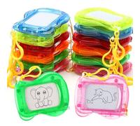 Ruioomeep Lot de 12 mini tableaux à colorier magiques pour enfants avec porte-clés, griffonnages effaçables et remplissage de sacs cadeaux, petits objets pour enfants