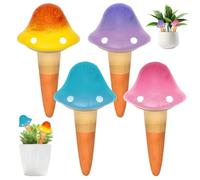 Ruioomeep Système d'irrigation de pots en argile, 4 couleurs, boule d'irrigation pour plantes champignons, arrosage automatique des plantes pour plantes d'intérieur et jardinières de balcon jusqu'à 3