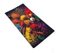 RUIOQAW Serviettes lavables Colorful Spices Composition-1 GSM, Extra Larges, Ultra-absorbantes, séchage Rapide, idéales pour la Maison, 35 x 73 cm