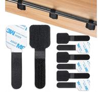RuiPaiMY 60 PCS Cable Management, Cables Organizer Under Desk, Reusable Nylon Cables Management, Cable Holder, Self-Adhesive Bedside Table, Charging Cables