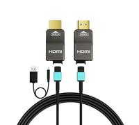 RUIPRO 8K Câble HDMI 2.1 Armure en fibre pure détachable 40M, ultra haute vitesse 48 Gbit/s, prise en charge 8K à 60 Hz 4K à 120 Hz, HDR dynamique, eARC, compatible avec PS5/Xbox/HDTV/Blu-ray/Moniteur
