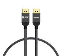 RUIPRO Câble Displayport 2.1 de 3 m, 80 Gbit/s 16K @ 60 Hz, 8K @ 120 Hz, 4K @ 240 Hz 165 Hz 144 Hz, prend en charge HDR DSC 1.2a, FreeSync/G-Sync 4090 3090Ti 7900XTX carte graphique
