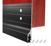 RUIPUOWNO Butée de Porte en métal 39"/1M, Joint de Bas de Porte Anti-poussière et Anti-Bruit, l'Anti-Morsure de Souris, Prévient efficacement Les Courants d'air et Le Bruit,Noir,0~36mm