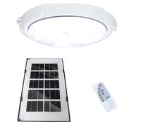 Ruiqas Plafonnier à énergie Solaire 100 W avec télécommande et minuterie pour abri de Jardin, Garage