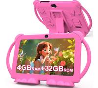 RUIQIAI Tablette Android 12 2025 pour enfants de 7", 4 + 32 Go de ROM (extension de 1 To), contrôle parental, BT, WiFi, double caméra, étui antichoc, application pour enfants préinstallée, éducation