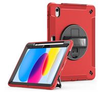 RuiRdot Étui Antichoc Compatible avec l'iPad 10e génération, étui de Protection avec Support Rotatif, dragonne et bandoulière pour l'iPad 10e génération 2022 10,9 Pouces (R06)