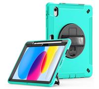 RuiRdot Étui Antichoc Compatible avec l'iPad 10e génération, étui de Protection avec Support Rotatif, dragonne et bandoulière pour l'iPad 10e génération 2022 10,9 Pouces (R03)