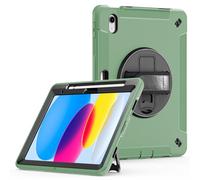 RuiRdot Étui Antichoc Compatible avec l'iPad 10e génération, étui de Protection avec Support Rotatif, dragonne et bandoulière pour l'iPad 10e génération 2022 10,9 Pouces (R07)