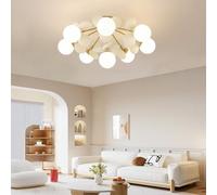 RuiRfh Lustre Spoutnik en forme de globe en verre G9 à 8 lumières doré mat plafonnier moderne du milieu du siècle luminaire suspendu vintage réglable pour salle à manger cuisine chambre à coucher ferm