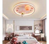 RuiRfh Plafonnier intérieur dessin animé restaurant lampe LED Lampe plafond dimmable lampe de chambre d'enfant verre planète design abat-jour chambre 3000K-6500K chambre de bébé salon applique décorat