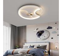 RuiRfh Plafonnier LED enfants Dimmable avec télécommande Lampe de chambre d'enfant Lampe de plafond de dessin animé créatif Étoile Lune Abat-jour Suspension Lampe de chambre d'enfant Chambre Salon Déc