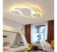 RuiRfh Plafonnier LED lampe chambre d'enfant dimmable télécommande éclairage fille garçon chambre Lampe de Plafond moderne arc-en-ciel nuage design suspension salon salle à manger salle de bain lustre