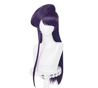 RUIRUICOS Komi Can't Communicate Komi Shoko Perruque Cosplay Anime Komi-san Wa Comyushou Desu Cosplay Violet foncé Longue Perruque Femme