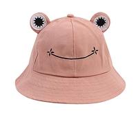 RUIRUILICO Bob Femme Adulte Automne Hiver Décontracté Grenouille Chapeaux Femme Chic Pliable Extérieur Casquette Mignon Running Chapeau de Pêcheur