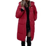 RUIRUILICO Doudoune Femme Longue Chaud 2024 Hiver Parka a Capuche Décontracté Zippé Manche Longue Chic Doudounes avec Poches Maxi Manteau Femme Hiver