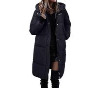 RUIRUILICO Doudoune Femme Longue Chaud 2024 Hiver Parka a Capuche Décontracté Zippé Manche Longue Chic Doudounes avec Poches Maxi Manteau Femme Hiver