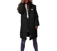 RUIRUILICO Doudoune Femme Longue Chaud 2024 Hiver Parka a Capuche Décontracté Zippé Manche Longue Chic Doudounes avec Poches Maxi Manteau Femme Hiver