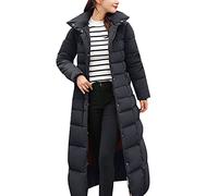 RUIRUILICO Doudoune Femme Longue Chaud Automne Hiver Parka Décontracté Capuche Zippé Manteaux Coupe Ajustée Confortable Outdoor Casual Manteau Femme Hiver