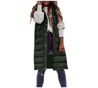 RUIRUILICO Doudoune Femme Sans Manche Chaud Décontracté Automne Hiver Gilet a Capuche Léger Zippé Grande Taille Parka avec Poches Outdoor Coupe-Vent Manteau Femme Hiver