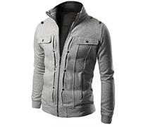 RUIRUILICO Veste Homme Décontracté Chaud Automne Hiver Sweat Zippé Manche Longue Oversize Vestes de Sport avec Poches Casual Blouson Homme Hiver Jacket