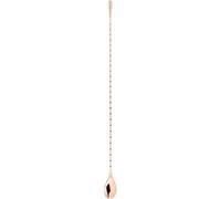 RUIRUIMING Agitateur à cocktail en acier inoxydable 304 lesté en cuivre - Poignée torsadée japonaise - Poids en forme de goutte d'eau (15,7 pouces/40 cm)
