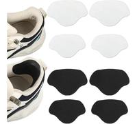 RUIRUIMING Lot de 4 coussinets de talon pour réparation de talon, doublure de baskets, autocollant pour l'arrière du talon (noir)