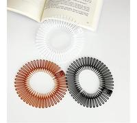 RUIRUIMING Lot de 6 bandeaux ronds en plastique souple pour femme et fille avec dents pour voyage, maquillage, bain et natation