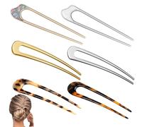RUIRUIMING Lot de 6 moules en forme de U en acétat vintage Doré argenté