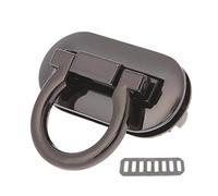 ruiruiNIE Métal Fermoir Tourner Serrure Twist Serrures pour DIY Sac À Main Artisanat Sac Bourse Matériel Sac de Verrouillage Pistolet Noir