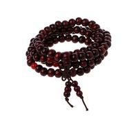 ruiruiNIE108 prière Bois Perles Mala Bracelet-Bois de Santal Naturel 8mm Perles Bracelets-Bois Naturel tibétain Bouddhiste Bouddha Collier de méditation