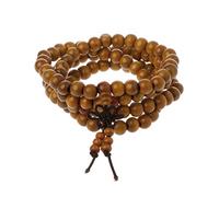 ruiruiNIE108 prière Bois Perles Mala Bracelet-Bois de Santal Naturel 8mm Perles Bracelets-Bois Naturel tibétain Bouddhiste Bouddha Collier de méditation