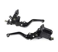RUIRUIY Leviers d'embrayage de Frein de Moto universels 7/8in, Ensemble de poignée de leviers d'embrayage de Pompe supérieure de Frein réglable hydrauliquement (Le Noir)