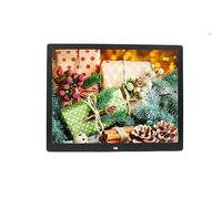 RUIRUME Cadre Photo numérique Écran 15 Pouces Emplacements for Cartes USB et SD et télécommande Prise en Charge des Photos, de la Musique et des vidéos (Color : Black)