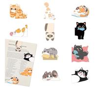 Ruispeed 10 pièces de Marque-Pages magnétiques pour Chat - Marque-Pages adorables avec Fermeture magnétique, Cadeau Amusant pour Les Amoureux de Livres et de Chats