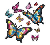 Ruispeed 10PCS Colorful Butterfly Iron on Patches, Funny & Pretty Iron on/Sew on Embroidered Appliques for Clothing Backpacks Hats Shoes Jackets Skirts DIY Decoration (10PCS Butterfly)