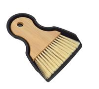 Ruispeed Mini-Besen- und Kehrschaufel-Set, portatif balayette avec Manche en Bambou, Petit ramasse-miettes pour Maison, Salle de Bain, Cuisine, intérieur de Voiture, Bureau, Zones pour Animaux (Noir)