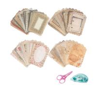 Ruispeed Vintage Scrapbook Papier mit gaufrage - Accessoires Polyvalents pour Bullet Journal et Collage - Ensemble de 40 Feuilles de Papier cartonné à l'inspiration rétro