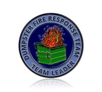 Ruispeed Witzige Dumpster Fire Response Team badge - Cadeau de bureau amusant pour collègues, chefs d'équipe ou tous ceux qui gèrent le chaos quotidien avec humour
