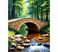 Ruisseau Bridge Woods Puzzle 1200 Pièces pour Adultes, Puzzle Impossible, Puzzles Classique pour Adulte, Puzzles Coloré Jeu de Famille et Team Building