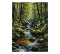 Ruisseau Maison Fleurs 1000pcs Mini Puzzle pour Famille Difficile