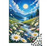 Ruisseau Prairie Puzzle Mini 1000 Pièces pour Adultes | 52x38cm Carton Décor de Bureau Coupe Précise Cadeau Anniversaire Détente