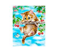 ruist-eu 5D Cat Climbing Tree Pattern Diamond Painting Cube Diamonds Embroidery Landscapes Decoration Cross Stitch Kit