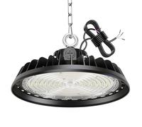 RUISUN UFO LED High Bay Projecteur Garage Light Éclairage pour Atelier 4000K 120°Éclairage IP65 Lampe Industrielle Dimmable Usines Entrepôts de Construction Garages Stades Noir-4000K 200W
