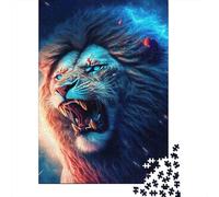 Ruit Mythique du Lion 1000 Pièces Carton Extra Épais Puzzle Classique Couple Partenaires Entraînement du Cerveau Belle Décoration Idée Cadeau 38x26cm/1000pcs
