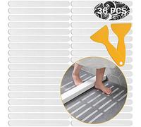 Ruitena - Autocollants Antidérapants Autocollants de Douche Bandes de Sécurité de Bain Transparent Auto-adhésif Antidérapant Bandes Autocollants avec Grattoir(20 mm x 200 mm)