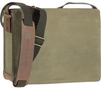 Ruitertassen Sac à bandoulière en cuir Femme Homme Kaki Marron Sac Messenger A4 4048-75