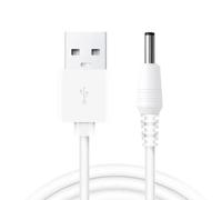 RUITEXUN Câble adaptateur d'alimentation USB vers CC 3,5 x 1,35 mm, connecteur de charge jack 5 V mâle 30 cm USB type A mâle vers DC 3,5 mm x 1,35 mm mâle 5 V (blanc)