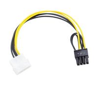 RUITEXUN Câble d'alimentation Molex vers carte graphique, Molex IDE LP4 4 broches mâle vers PCI Express 8 broches (6 + 2) mâle pour alimentation informatique, carte graphique